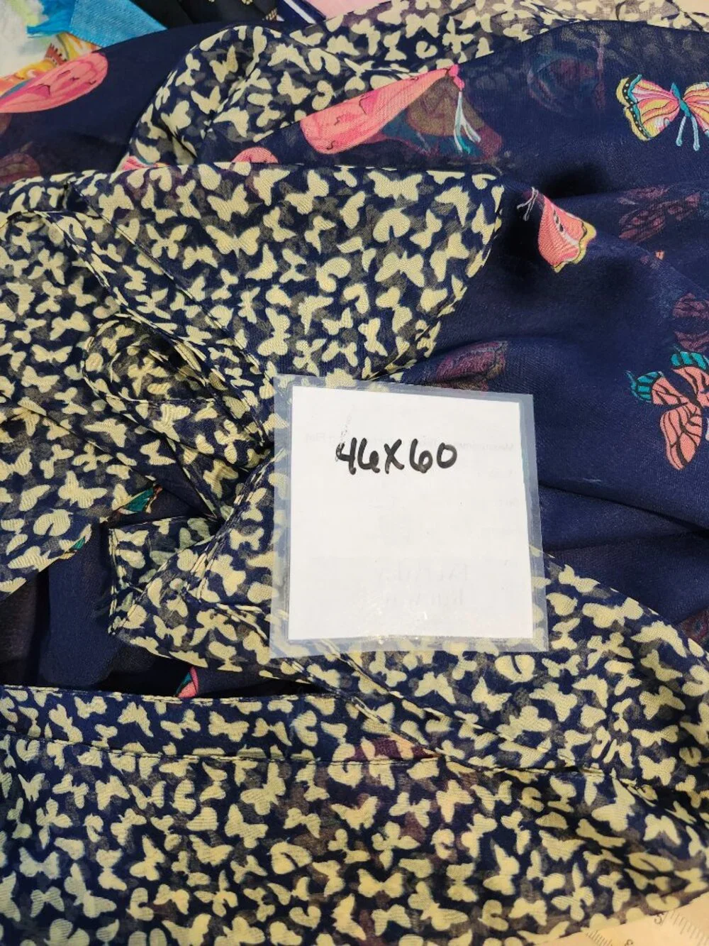 Butterfly Scarf Navy Blue 60 x 46